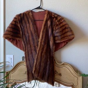 Vintage Faux Fur Shawl
